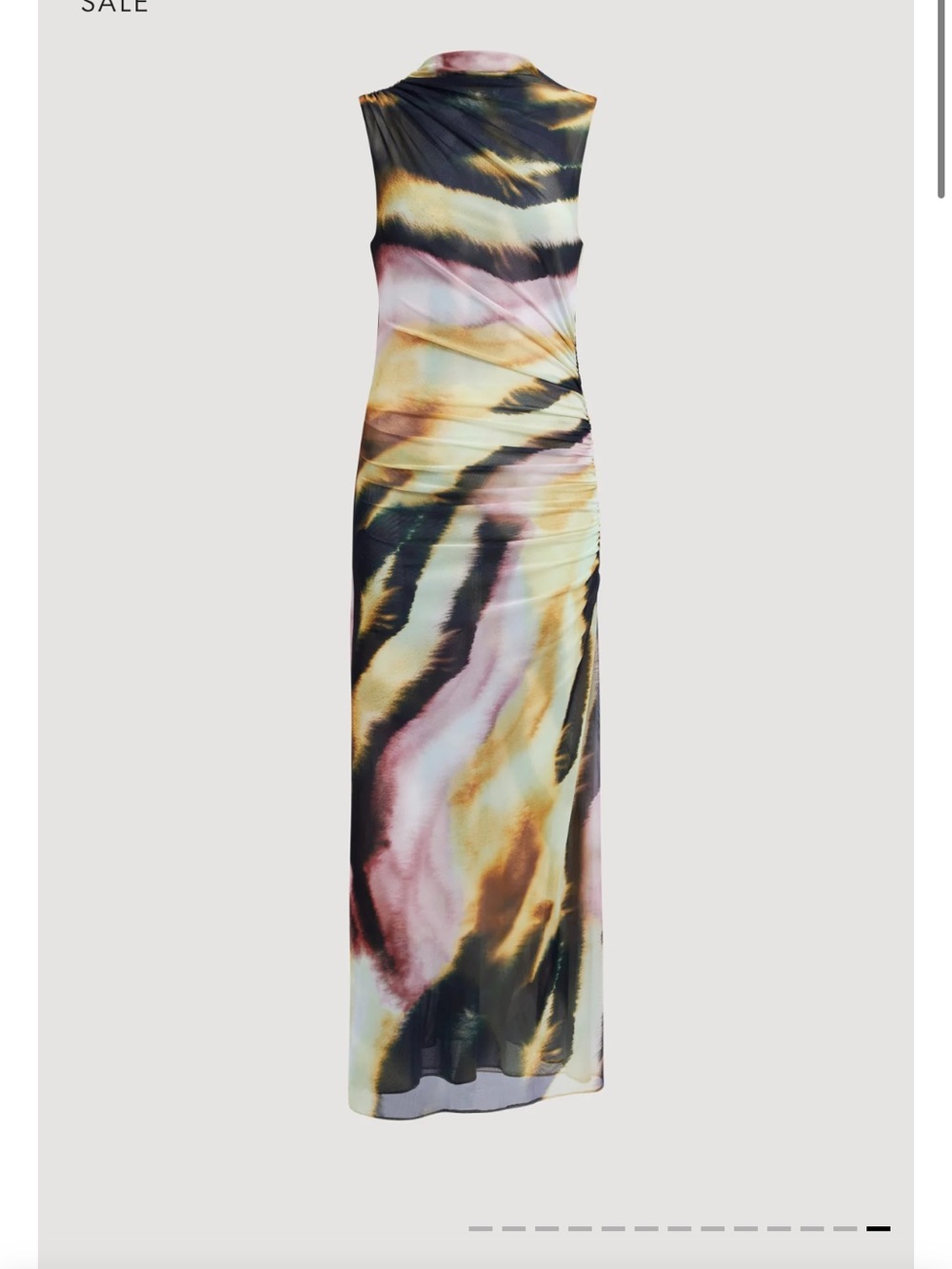 Aje Soleil zebra Dress in Pink, Yellow & Black